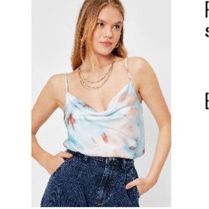 Nasty Gal Right On Tie Dye Cowl Top